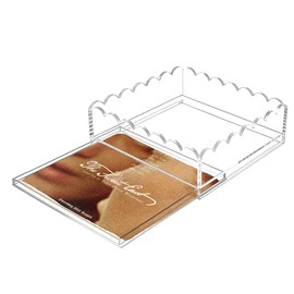 OUPSAUI - Bandejas acrílicas para agujas de 6 x 6 pulgadas, bandeja acrílica festoneada con cajón para insertar agujas, fotos, arte, tela...