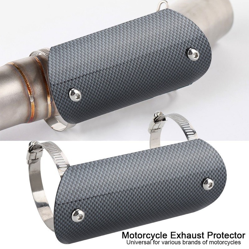 Keenso Universal Stainless Steel Motorcycle Exhaust Pipe Protector Centre Pipe