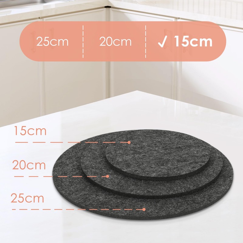 SOSMAR Pack of 8 Felt Coasters, Felt Underlay for Pots,