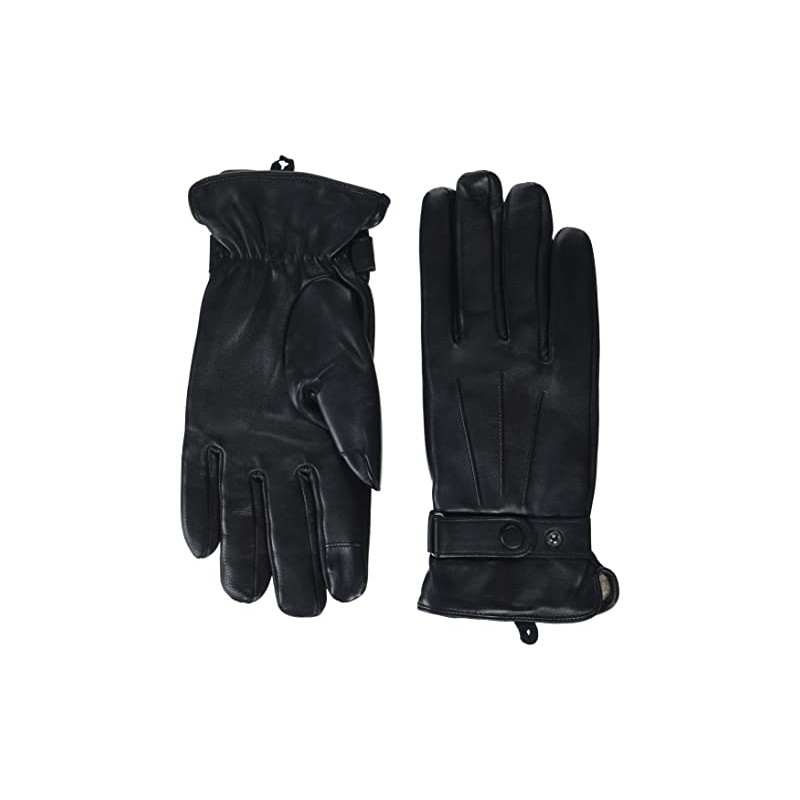 Royce 1001-BLLG-1 Men's Leather Tablet Touchscreen Gloves, Black, L