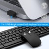 Wireless Keyboard and Mouse Combo, Compact Quiet Wireless Keyboard and
