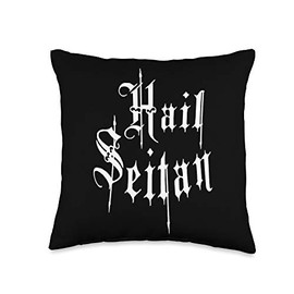 VegLife Designs Vegan Hail Seitan Throw Pillow, 16x16, Multicolor