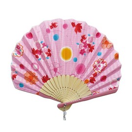 Ken Onishi Folding Fan Ripple Shell 22 Women's, goldfish/pink