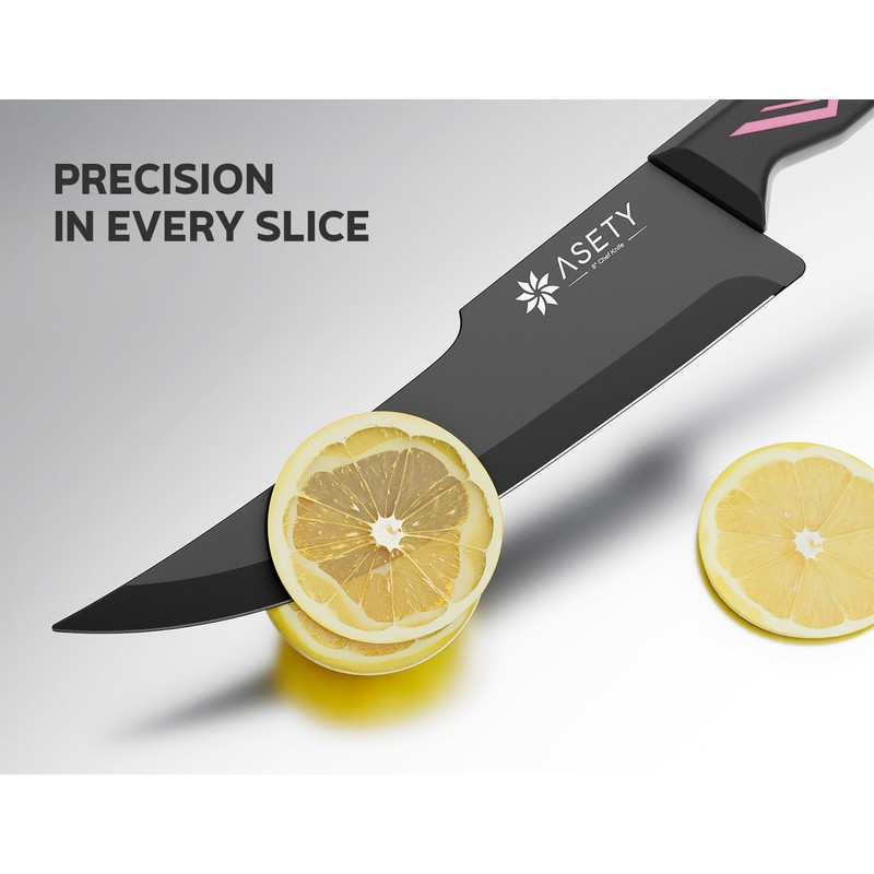 Knife Set - 15 PCS Kitchen Knife Set with Built-in