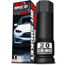 KIRXST 1/2" Impact Hex Bit Socket, H20 (20mm) Allen Key Socket, Premium CR-MO Steel, for Torque Wrench, Ratchet Wrench, Impact Power Drills