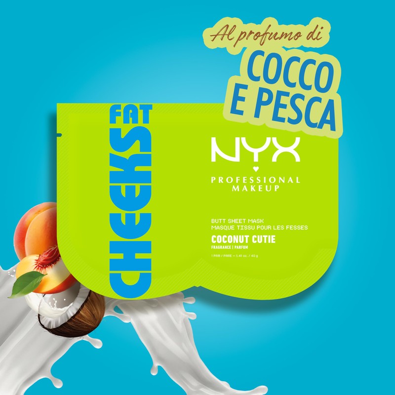 NYX Professional Makeup Fat Cheeks Butt Mask, Maschera Glutei, Infusa
