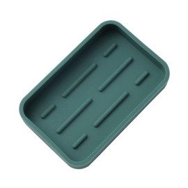 MicoYang Silicone Kitchen Sink Organizer Tray for Multiple Usage,Easy Clean Sponges Holder for Kitchen Bathroom Counter or Sink,Dish Soap Dispenser,Scrubber,Bottle,Cup Green 4.9”x 3.2”