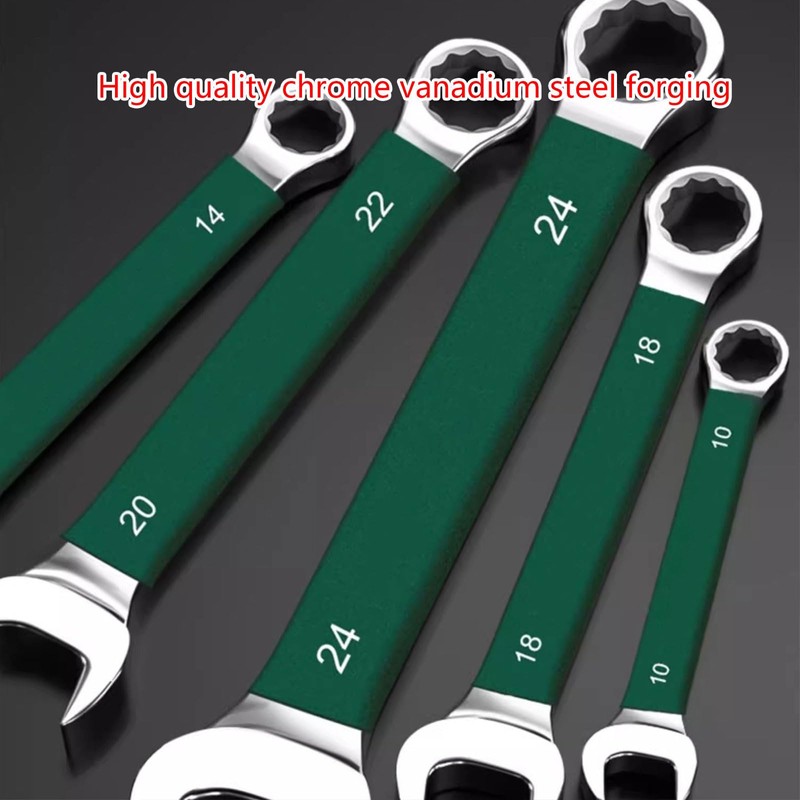 QUEENYARD Fixed Head Ratchet Spanner 10mm Professional Chrome Vanadium Steel