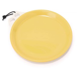 CHUMS CH62-1731-W080-00 Camper Dish, Outdoor Plate, Natural/Yellow 2, Diameter 9.1 x Height 1.2 inches (23 x 3 cm)