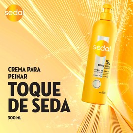 Sedal Crema para Peinar Toque de Seda, 300 mL (Paquete de 2)