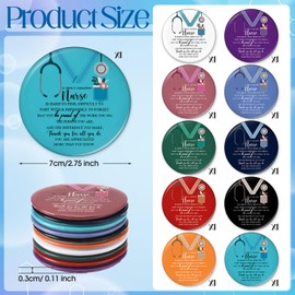 Geetery 10 Pcs Nurses Week Gifts Bulk 2025 Mini Compact Mirrors Nurse Appreciation Gifts Pocket Portable Mirror Small Thank You for Medical Students Practitioner LPN CNA