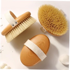 Baluue Natural Bristle Shower Brush Body Exfoliator Bristle Brush Shower Scrubber for Daily Use