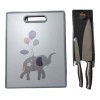Tabla Para Cortar Picar Cocina + Regalo Juego De 2cuchillos