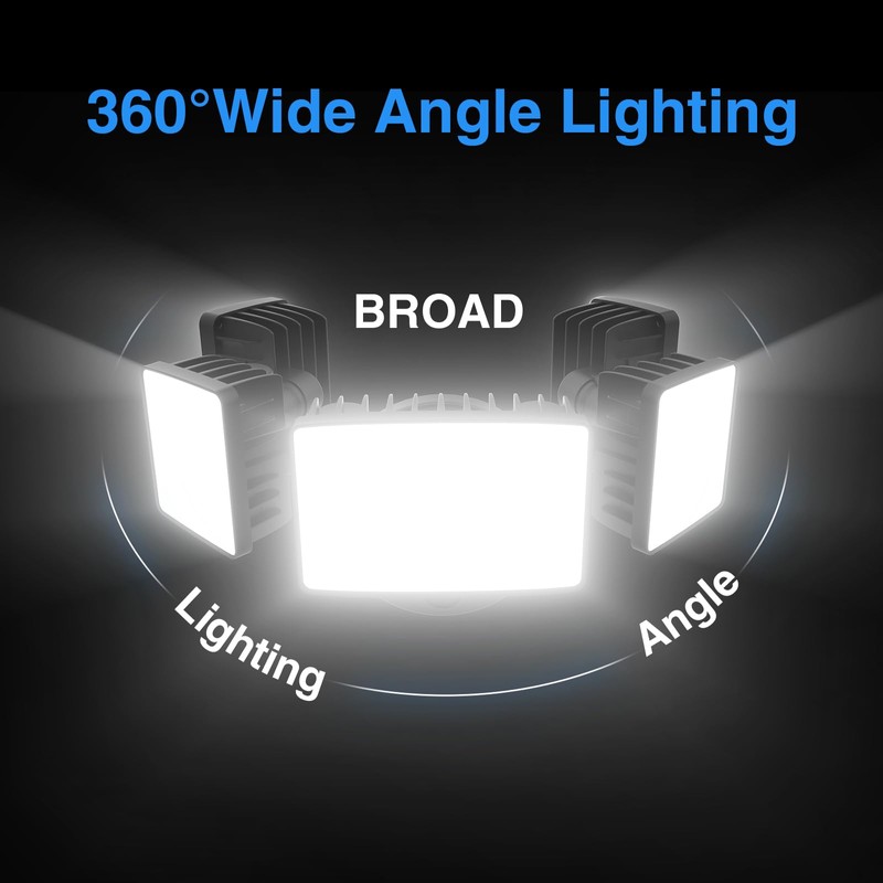 SZPOWER 120W Outdoor LED Flood Light, 5 Heads Exterior Security
