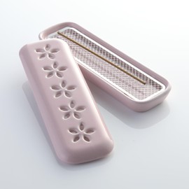 Incense Holder Stylish Cherry Blossom Incense Holder Can be used as a Horizontal Incense Burner, Incense Burner, Buddhist Altar Utensil, Safe Ceramic Product (Cherry Blossom)