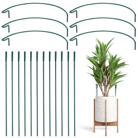 Griwuut 6 Stück Pflanzenstütze Staudenhalter Halbrund (14 x 8 Zoll) für Gemüse, Tomaten, Pfingstrosen, Rosen, Hortensien, Topfpflanzen