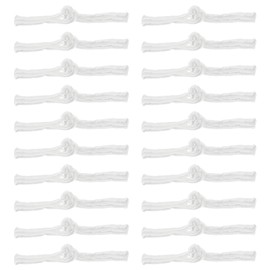 HEALLILY 20 Pairs Chinese Fastener Buttons Handmade Sewing Fasteners Cheongsam Knot Frog Buttons Fastener (White)