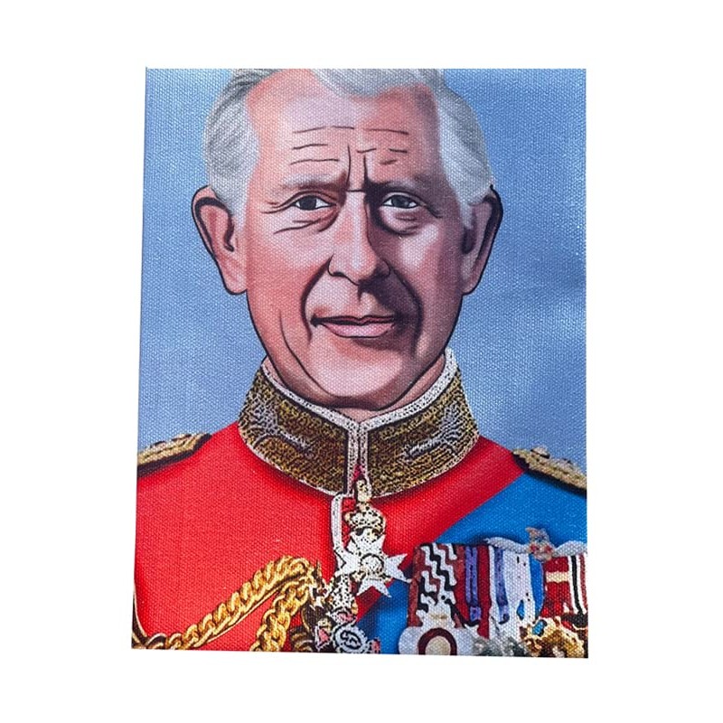 SAJAK King Charles III Coronation Commemorative Kitchen Tea Towel: The
