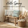 Happy Easter Pillow Covers - 18x18 Inch Buffalo Plaid Rabbit