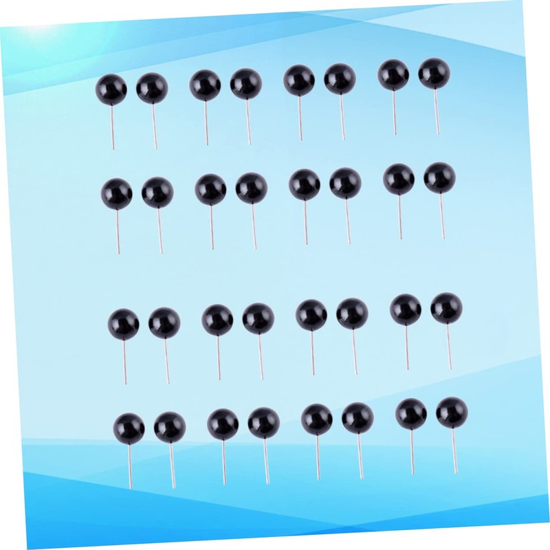 TEHAUX 200pcs DIY Black Bean Style Doll Eyes for Crafts