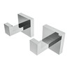 Ruacq Towel Hooks for Bathrooms, 2pcs Square Base Robe Hook,