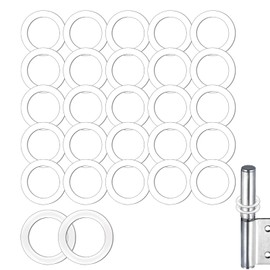 lumcov lumcov 60 Stck Spezial Fitschenringe aus Kunststoff,? 10,15mm x 10mm x 1mm fr Standard Zimmertren,Unterlegscheiben Trscharnier