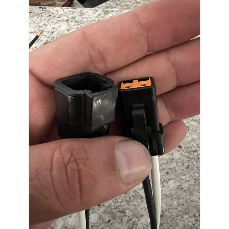 Deutsch 10 AWG Black Assembled Deutsch DTP 2 Pin waterproof