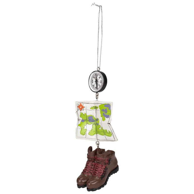 Ganz Hiking Dangle Christmas Tree Ornament 4.7 Inch Multicolor