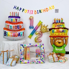 half birthday balloons, half birthday decorations balloons half birthday girls boys