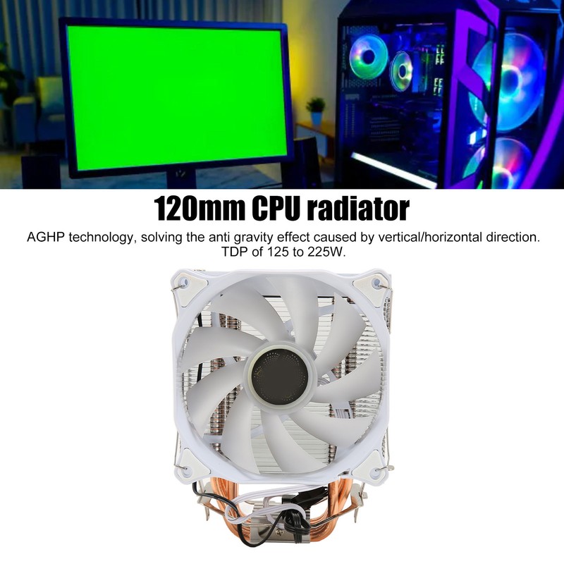ARGB CPU Air Cooler 6 Copper Heat Pipes Single Fan