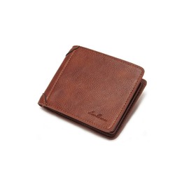 TOEDNNQI Men's Bifold Wallet, Large Capacity, Bill Purse, Coin Purse, Bi-fold Wallet, Men's, Multi-functional, Father's Day, Birthday Gift, Gift, Braun