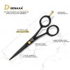 DEMAXA - 5" Professional Mustache Scissors Beard Scissors for Men