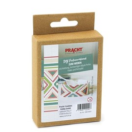 Pracht Creatives Hobby 5884-00091 - DIY Craft Kit for Making a Bead Bracelet with White, Green and Orange Miyuki Beads, Total Size Approx. 17 x 2.5 cm