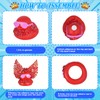 BOZILY 1Pcs Glitter Mini Rubber Ducks, Red Duck Squishy Duck