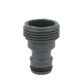 Amig - Male Adapter for Tap Connection 3/4 Inch | Quick and Easy Connection for Water Pipes | Threaded Connection | ABS Plastic and Rubber | Grey