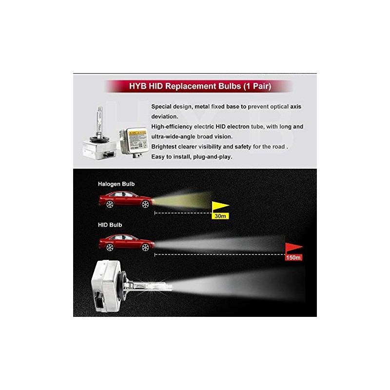 HYB 6000K 35W D1S car Xenon HID Headlight Replacement Bulb