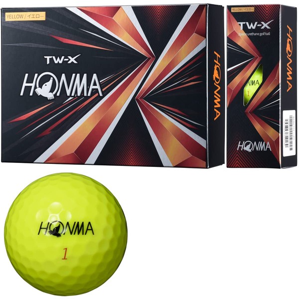 Honma Golf Golf Ball 2021 Model TW-X BTQ2102 Yellow