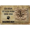 vianmo Blechschild 30x20cm Selkirk Rex Katze Ohne Kein Heim Deko