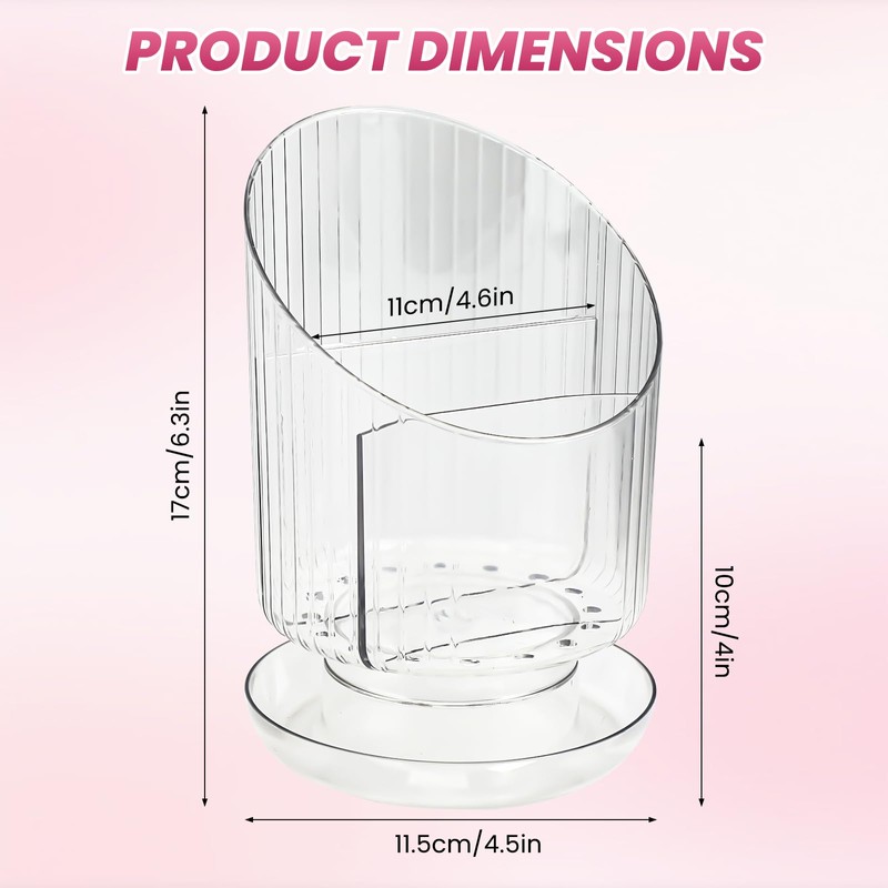BQAN Acrylic Nail Brush Holder Desk Organizer for Makeup Brush