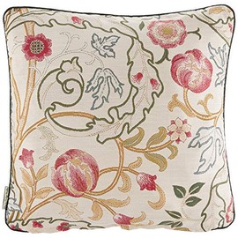 Kawashima Textile Celcom LL1725 Morris Design Studio Back Cushion Cover Marie Isabelle Red 19.7 x 19.7 inches (50 x 50 cm)