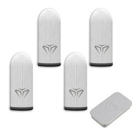 Anrbb Pack of 4 Mobile Gaming Finger Sleeves, Breathable Finger Sleeves, Anti-Sweat, Anti-Dry, Ultra Sensitive Touch Screen Thumb Covers, Non-Slip and Sweatproof for Precise Control