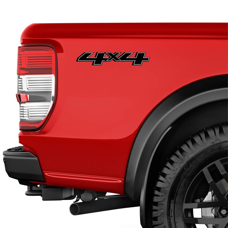 GMC Sierra 4x4 Truck Black Blackout Decals Bedside Replacement Stickers/Set