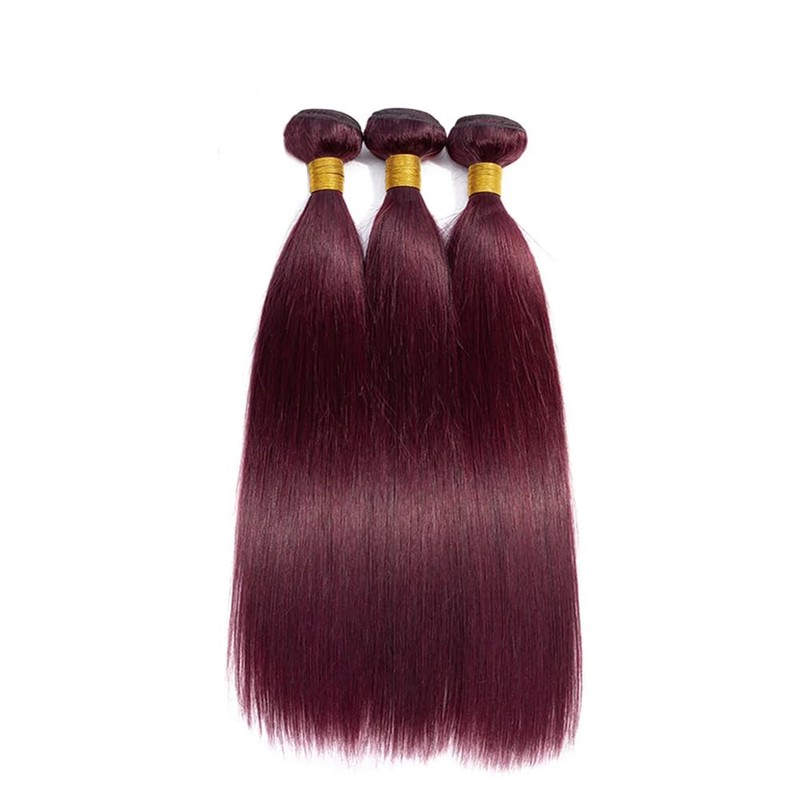 BilltiiWW Burgundy Human Hair 99j Straight Bundles Wine Red Straight