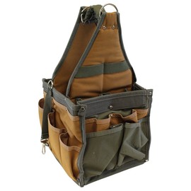 RAVEN Multi-Pocket Tool Bag | Over 20 Pockets | 600D Nylon Construction | 8.5" x 8" x 16" | Tape Measure Clip & Shoulder Strap