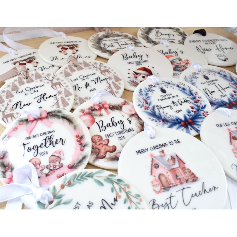 Our First Christmas as Mr & Mrs 2024 Hanging Decoration.