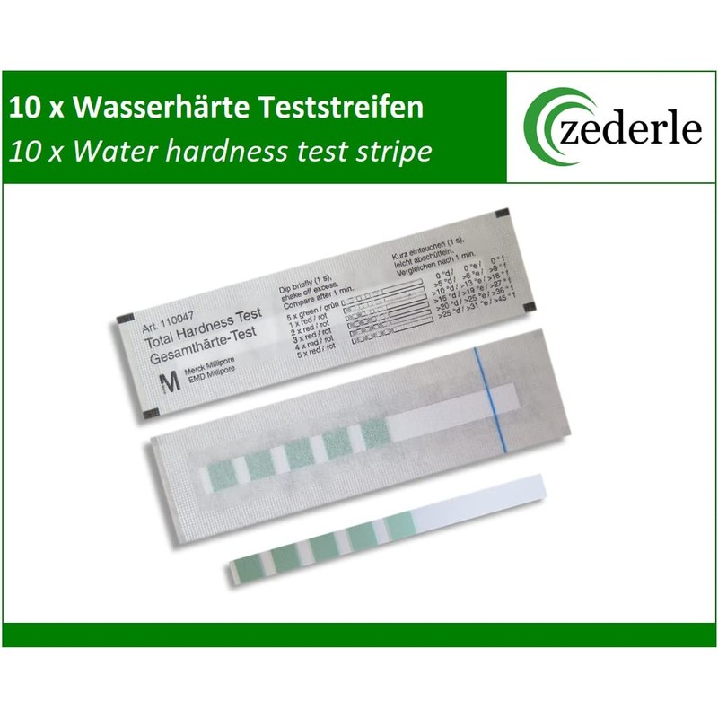 zederle (10 pieces) Water Hardness Test Strips Test Kit Individually