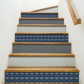 Plage Stair Cladding Vinyl Sticker Blue 19x100 3