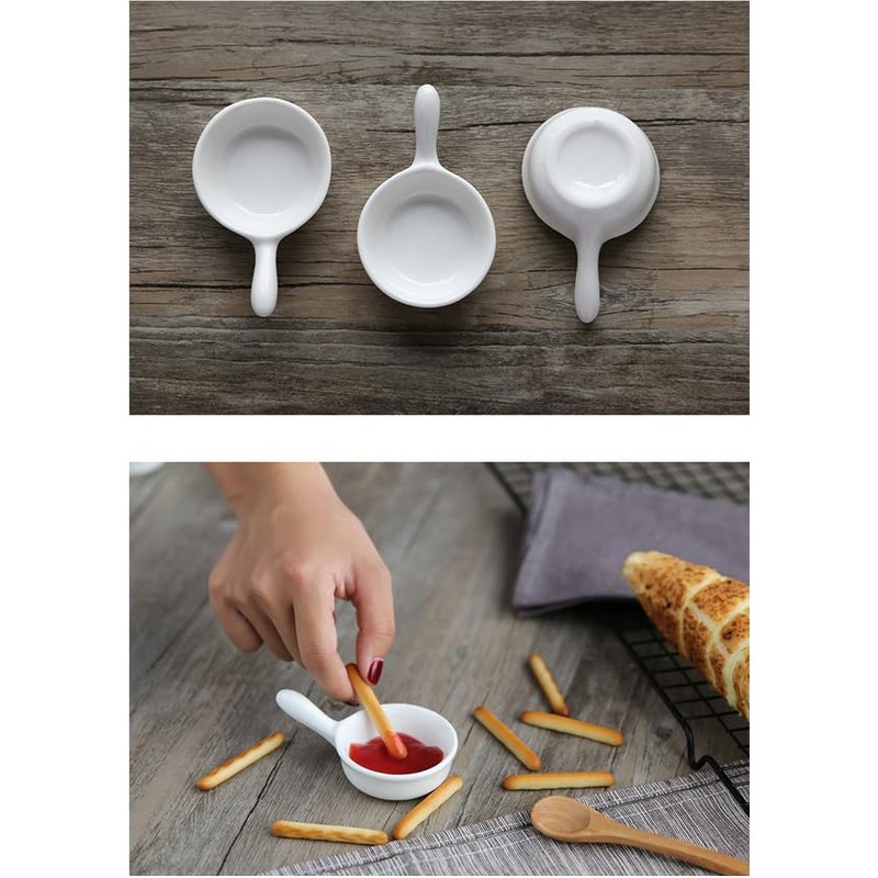 Leoyoubei 5 Packs Sauce Dish with Handle Grip,Side Dishes 1