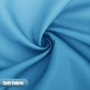 OLANLY Luxury Peacock Blue and White Ombre Shower Curtain Sets