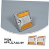Operitacx 4pcs Reflective Cast Aluminum Road Markers for Enhanced Night